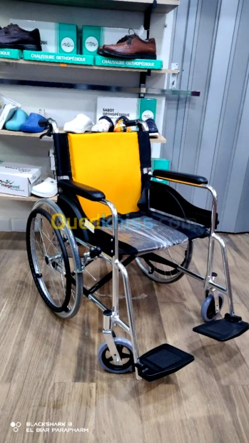 Fauteuil roulant aluminiu double frein