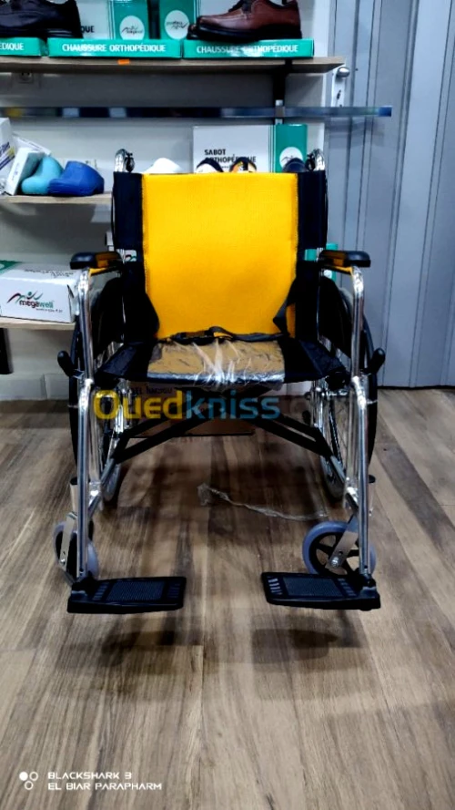 Fauteuil roulant aluminiu double frein