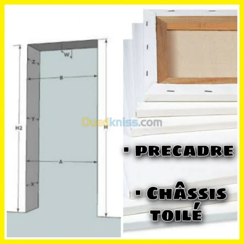 Vente précadre et chassis toilé