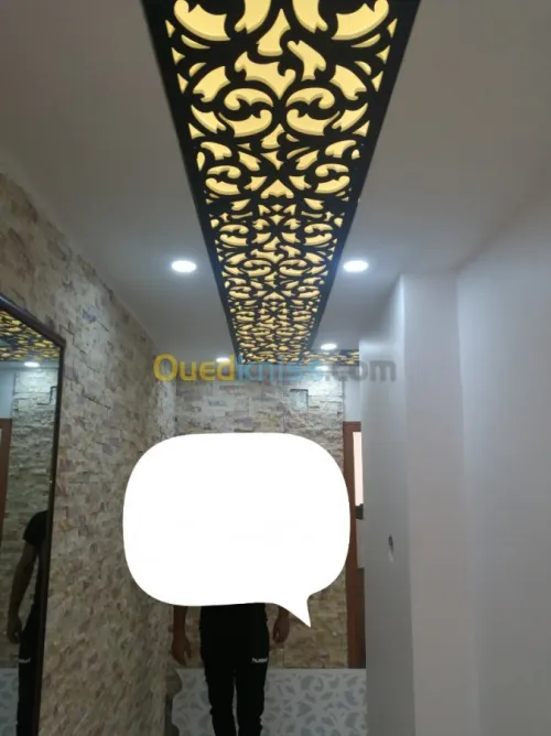 Placoplatre et  décoration  moulure 