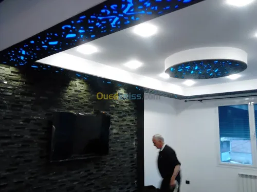 Placoplatre et  décoration  moulure 