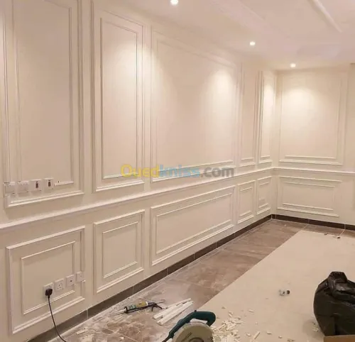 Placoplatre et  décoration  moulure 