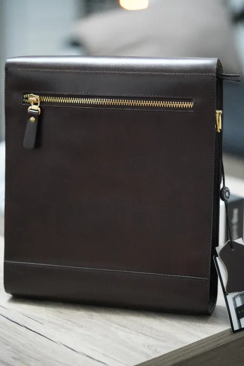 Sac a bandouliere cuir vachette pour homme Ermenegildo Zegna