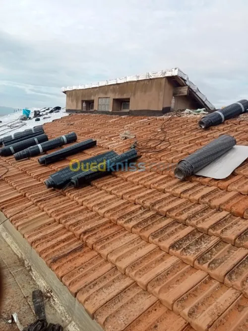 chape et membrane goudronne