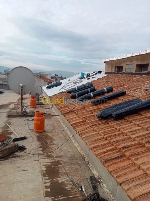 chape et membrane goudronne