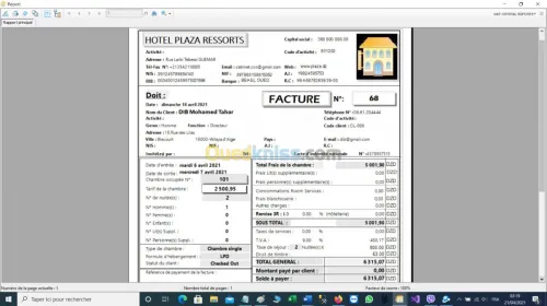 Logiciel gestion  hôtelière complète