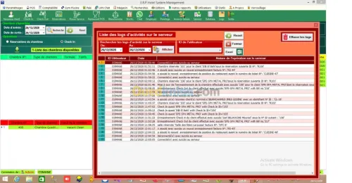 Logiciel gestion  hôtelière complète