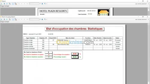 Logiciel gestion  hôtelière complète