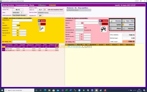 Logiciel gestion  hôtelière complète