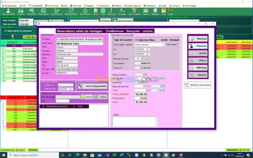 Logiciel gestion  hôtelière complète