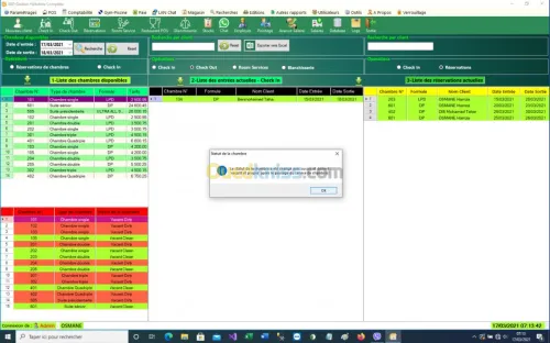 Logiciel gestion  hôtelière complète