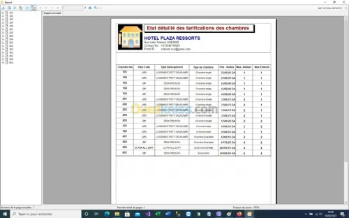 Logiciel gestion  hôtelière complète