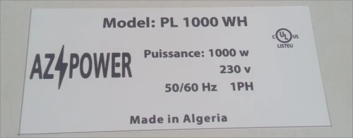 RÉSISTANCE PRÉCHAUFFAGE POUR GROUPE ÉLECTROGÈNE 1000W