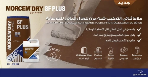 MORCEM DRY SF PLUS (étanchéité sous carrelage )