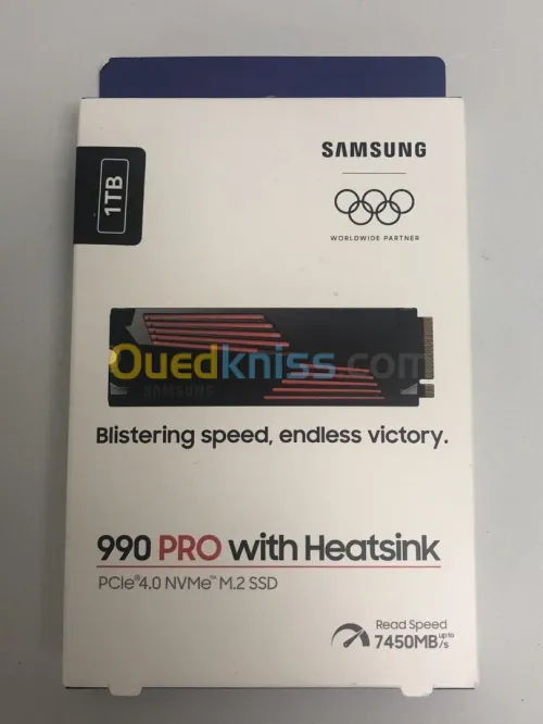 Samsung SSD 990 PRO 1TB PCIE 4.0X4 NVME avec Heatsink -- promotion