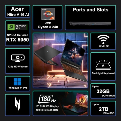 Acer Nitro 2025 RTX 5050 Gaming Laptop - Promotion