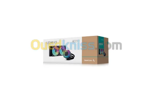  DEEPCOOL LE240 V2 - Watercooling AIO 240mm, Refroidissement Silencieux et Efficace, Design 