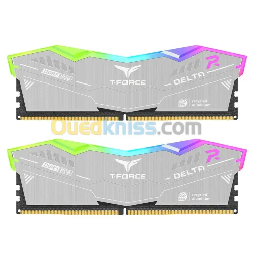 RAM TEAMGROUP T-FORCE DELTA 32GB KIT 16GBX2 DDR5 6400MHZ CL32 RGB ECO SILVER