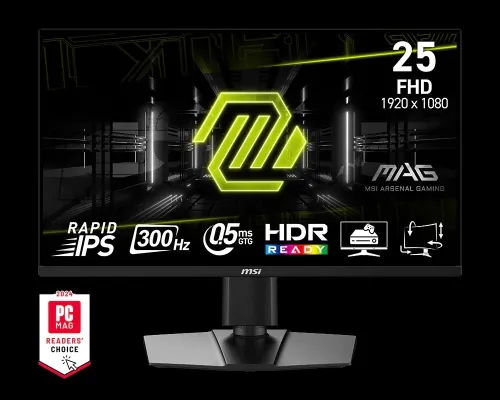ECRAN MSI MAG 255PXF  25"  300HZ  RAPID IPS  0.5MS  FHD  STAND ADJUSTABLE