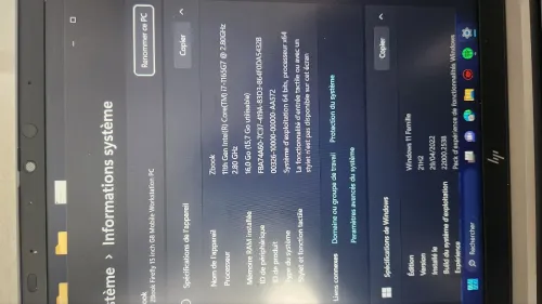 HP ZBook FireFly I7 11Th 16G 512 SSD