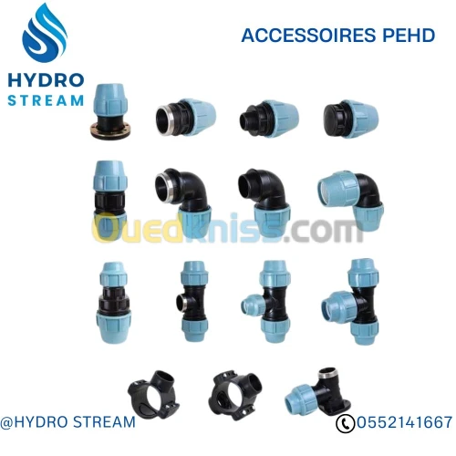 PEHD ACCESSOIRE TUBE TUYAU أنابيب TE MANCHON RACCORD COUDE 