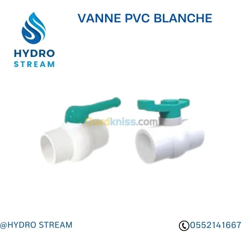 VANNE PVC VANNE BLANCHE FILETEE Sphérique صمام PEHD RACCORD ACCESSOIRES PIECES
