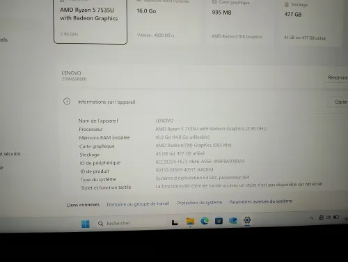 Microportable lenovo think pad ryzen 5
