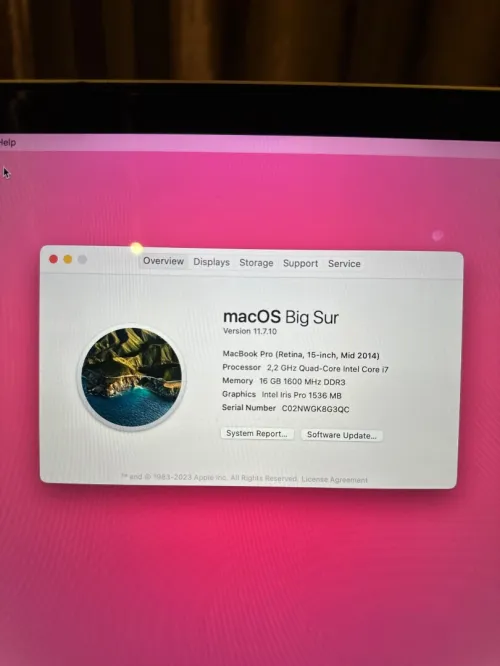 Macbook pro i7