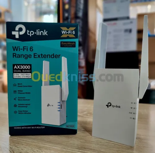 Point d'Acces TP-Link RE705X Wi-Fi 6 AX3000 Répéteur 