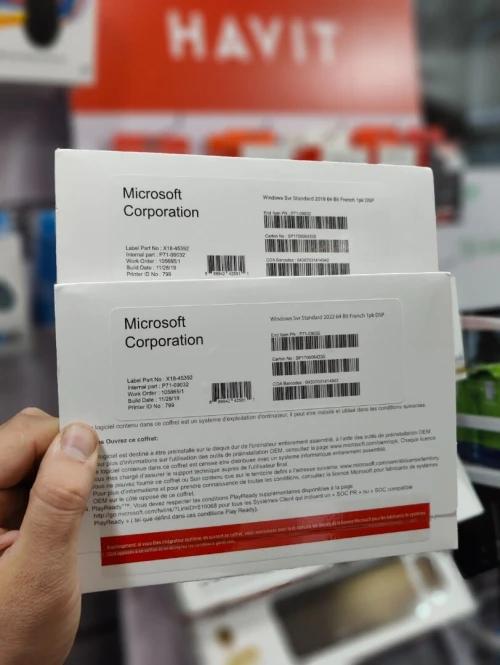Licence Windows 2022 Serveur STD 64 Bit Boite Coffret