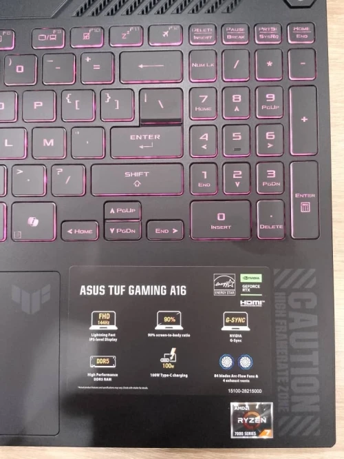 Laptop ASUS TUF Gaming A16 Ryzen 7 7445HS_ 16Go_SSD 512GB_VGA_15.6"