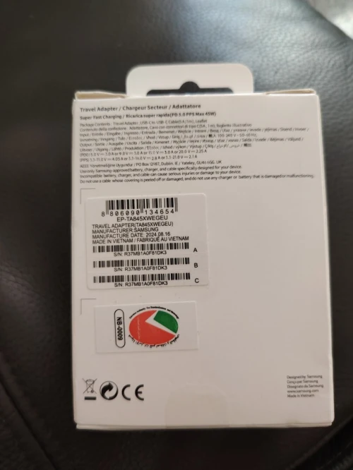 Chargeur d'origine Samsung 45 W