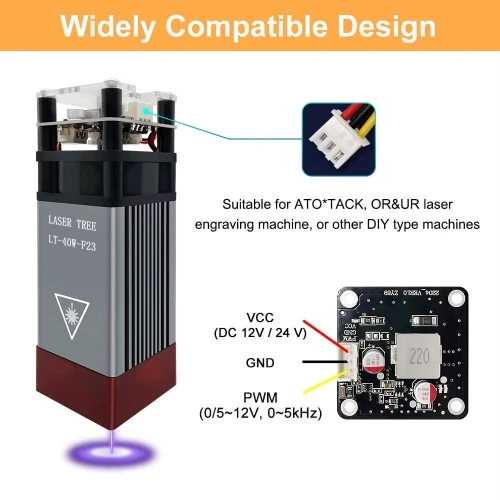 Module Laser Cnc ,Juste La tete laser 40W