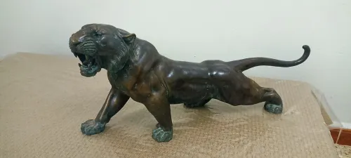 نمر برونزي Antique | قطعة ديكور نادرة