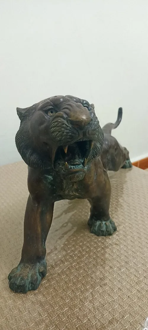 نمر برونزي Antique | قطعة ديكور نادرة