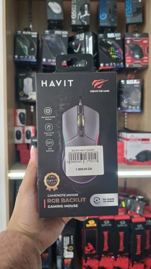 Souris Gaming HAVIT MS1029 RGB  7200 DPI Programmable