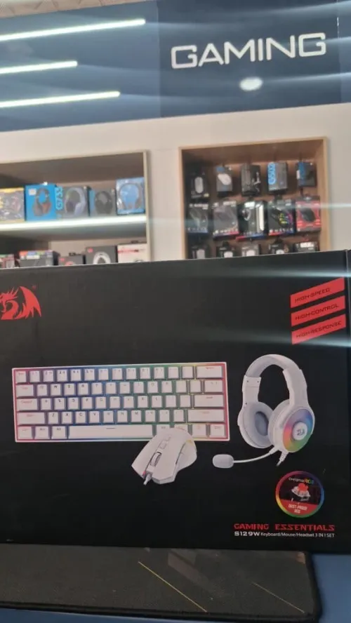Pack Gaming Redragon S129W 3-en-1  Clavier, Souris & Casque RGB