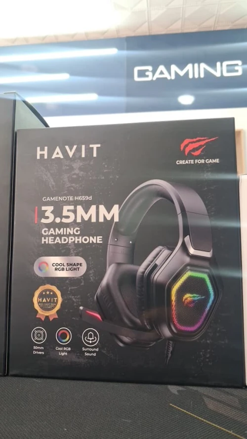 Casque Gaming HAVIT H659D RGB Filaire Jack 3.5 mm  Haut-Parleurs 50 mm & Microphone