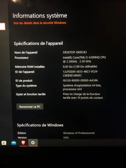 DELL LATITUDE E5470, I5-6300HQ, 8GB, 256GB NVME SSD, 14.1" FHD IPS LED TACTILE 