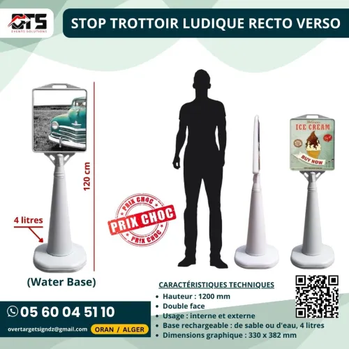 Stop trottoir ludique recto verso 