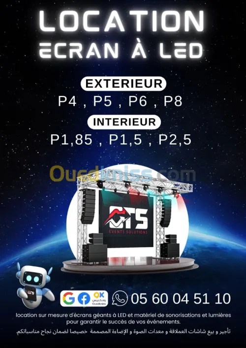 location et vente d'écrans géants à LED
