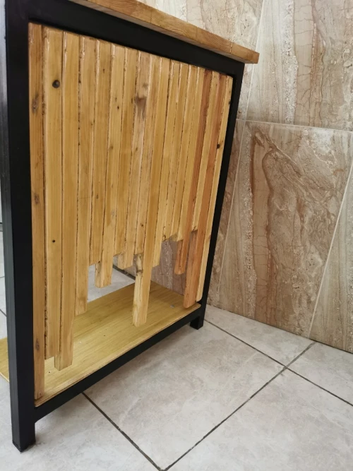 Bureau PC en bois et métal