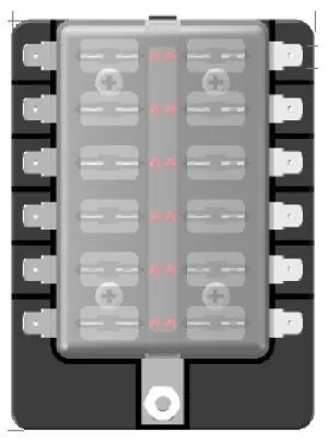 boite fusible 12 pos à fiche 