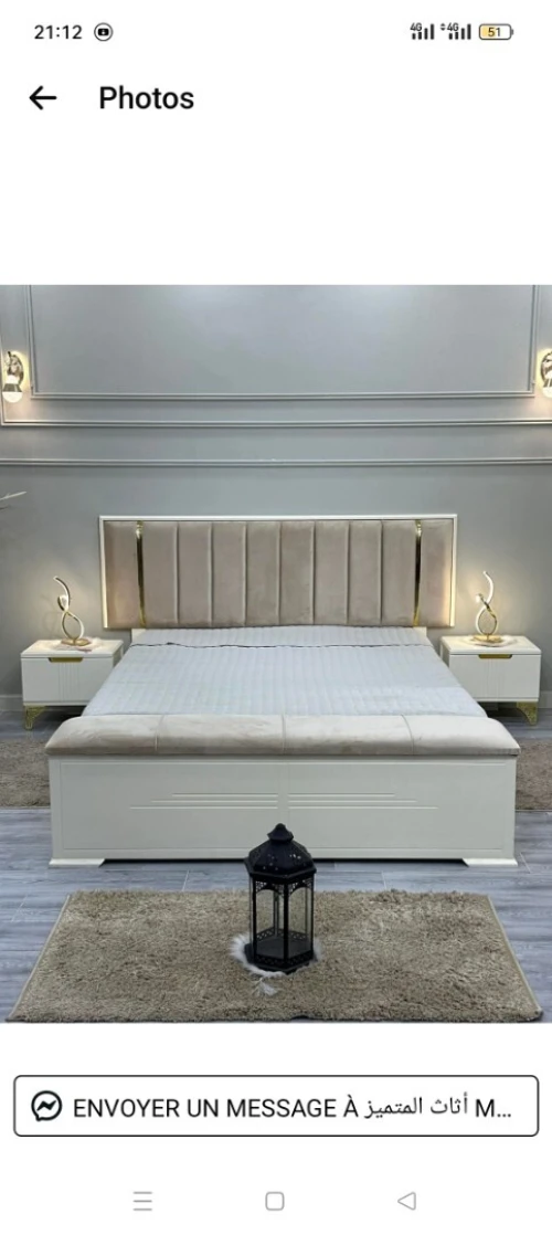 Chambre à coucher Blanche 