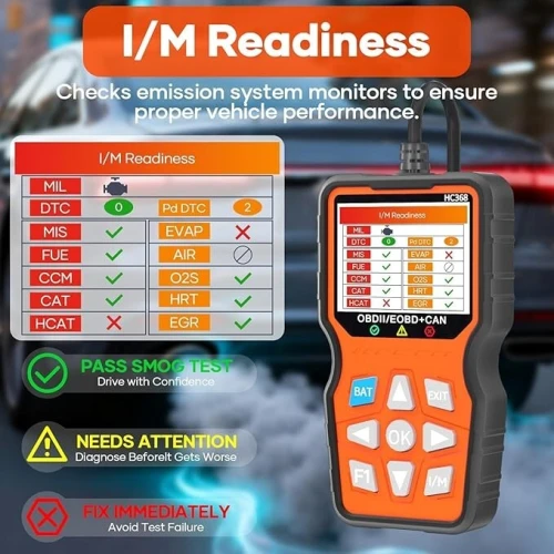 OBD2 Valise Diagnostic Français Auto Multimarque, Outils Diagnostics Système Moteur OBD-II Boitier EOBD Complet de Batterie Lecteur pour VW, Audi et Tous Les Véhicules OBD 2 dès 2003, Noir