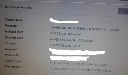 DELL Latitude 5490 i5 8eme 8Gb/256Gb