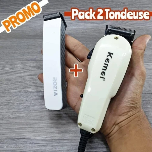 Pack 2 tondeuse kemei +rozia