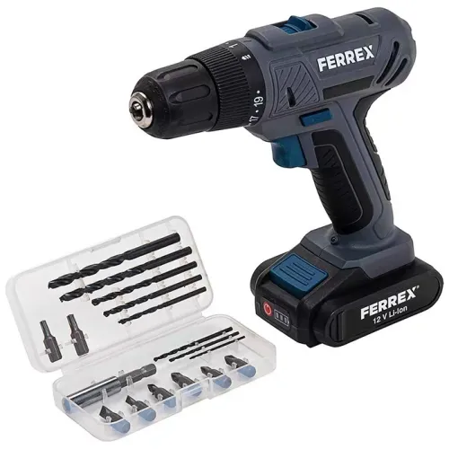 Visseuse Perceuse Perceuse Ferrex 12V 1600 Tours par Minute