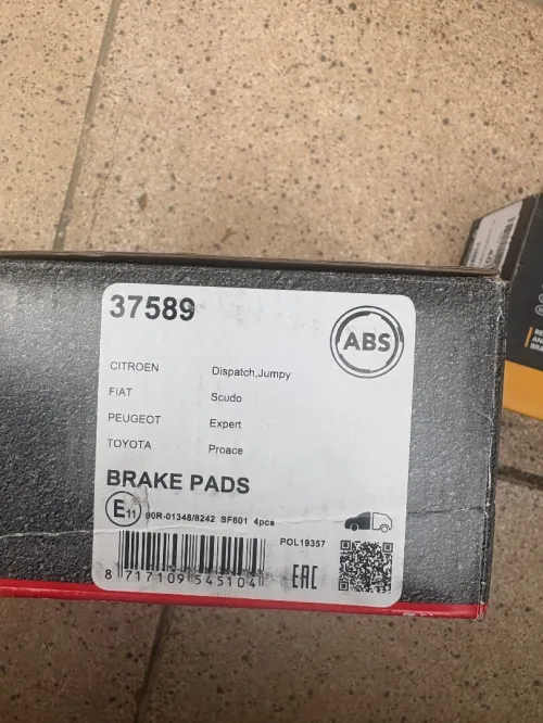 Plaquettes avant arrière Citroën jumpy expert 