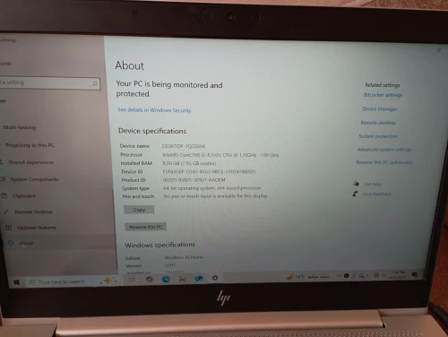 Hp elitebook i5 8eme gen